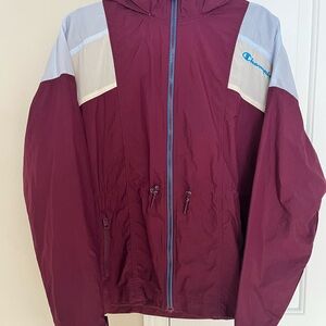 Vintage Champion Burgundy and Light Gray Jacket